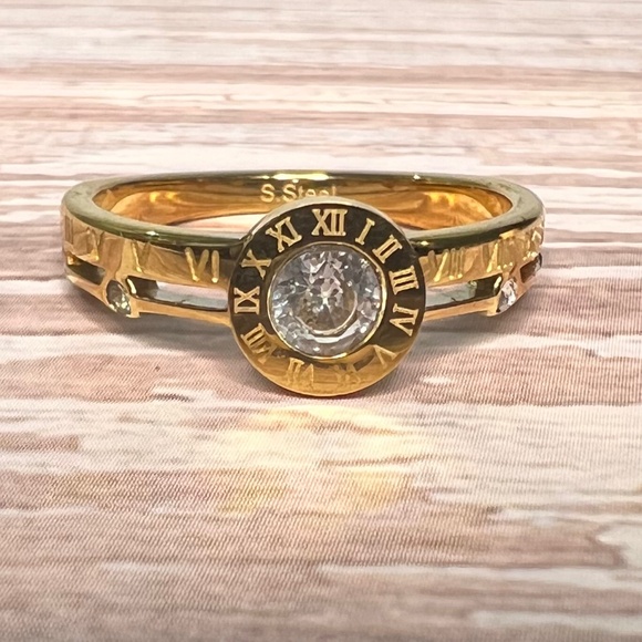 Roman Numeral and CZ Ring - Picture 3 of 8